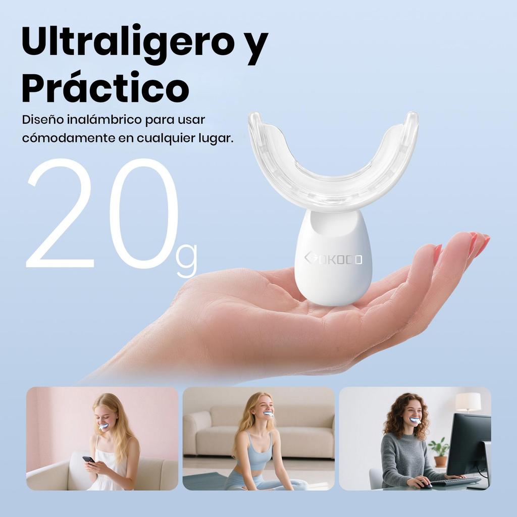 Dispositivo de cuidado dental con luz azul