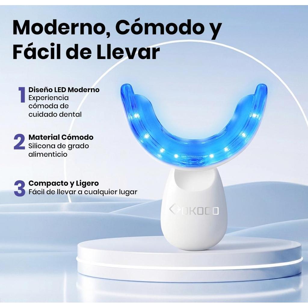 Dispositivo de cuidado dental con luz azul