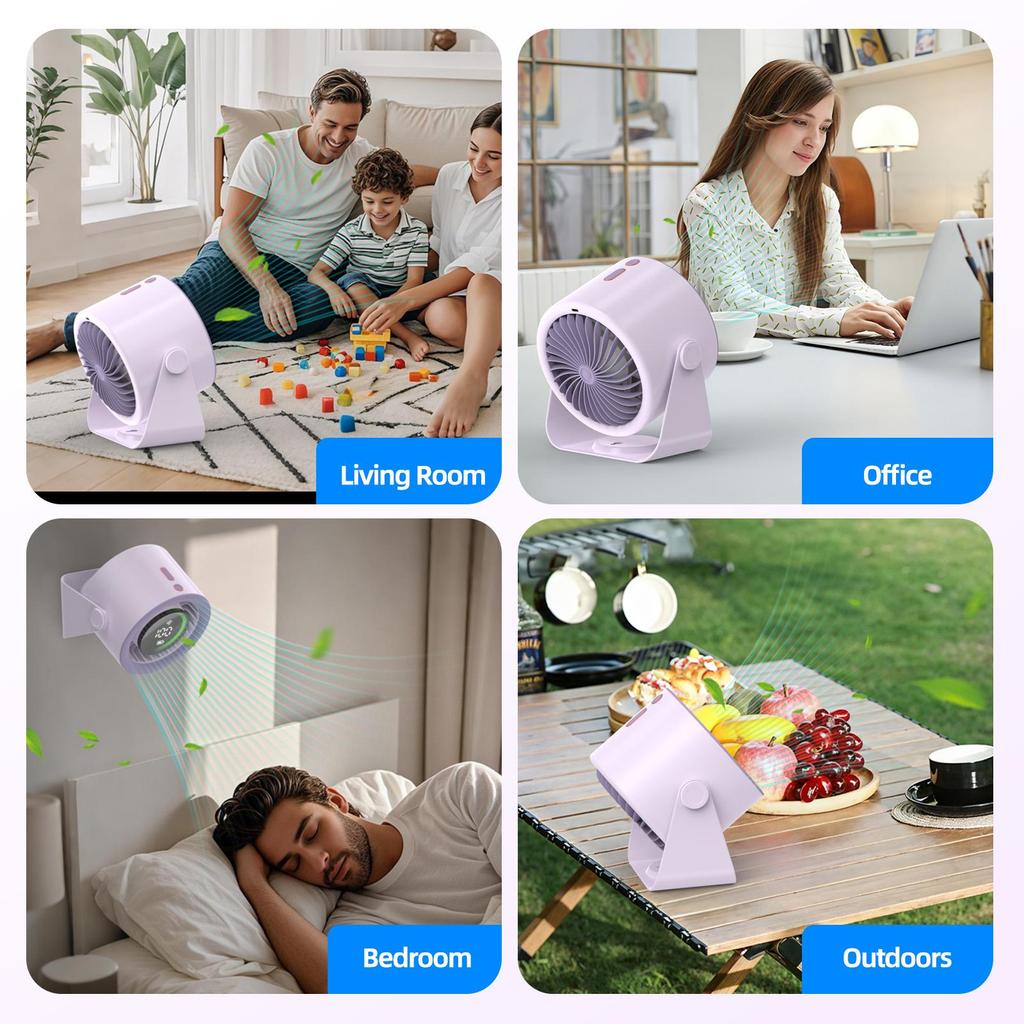 Ventilador de doble función para escritorio y pared
