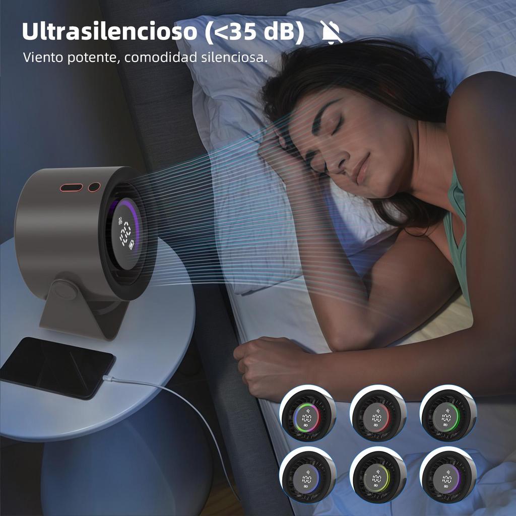 Ventilador de doble función para escritorio y pared