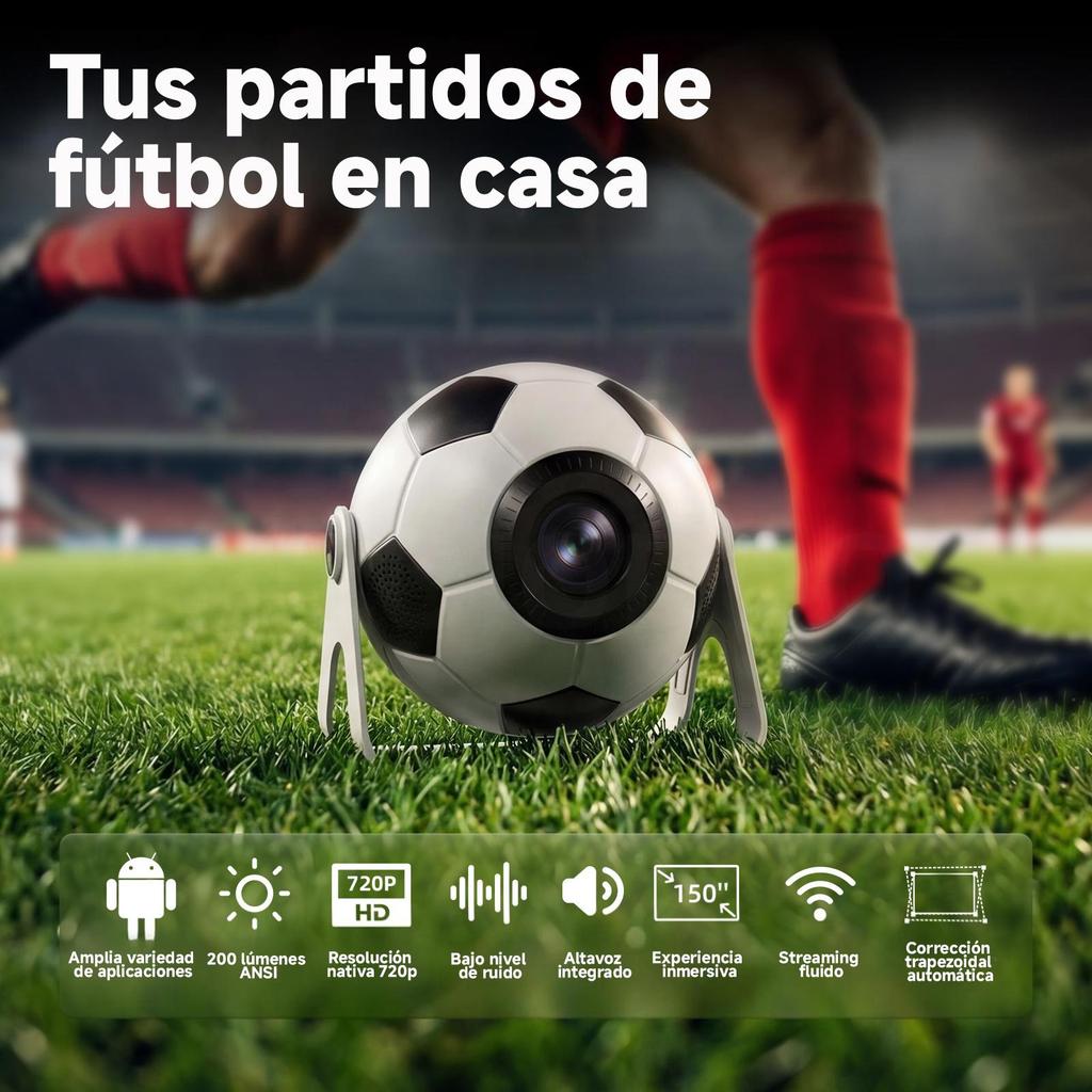 Miniproyector con Wi-Fi 6 y Bluetooth, proyector portátil