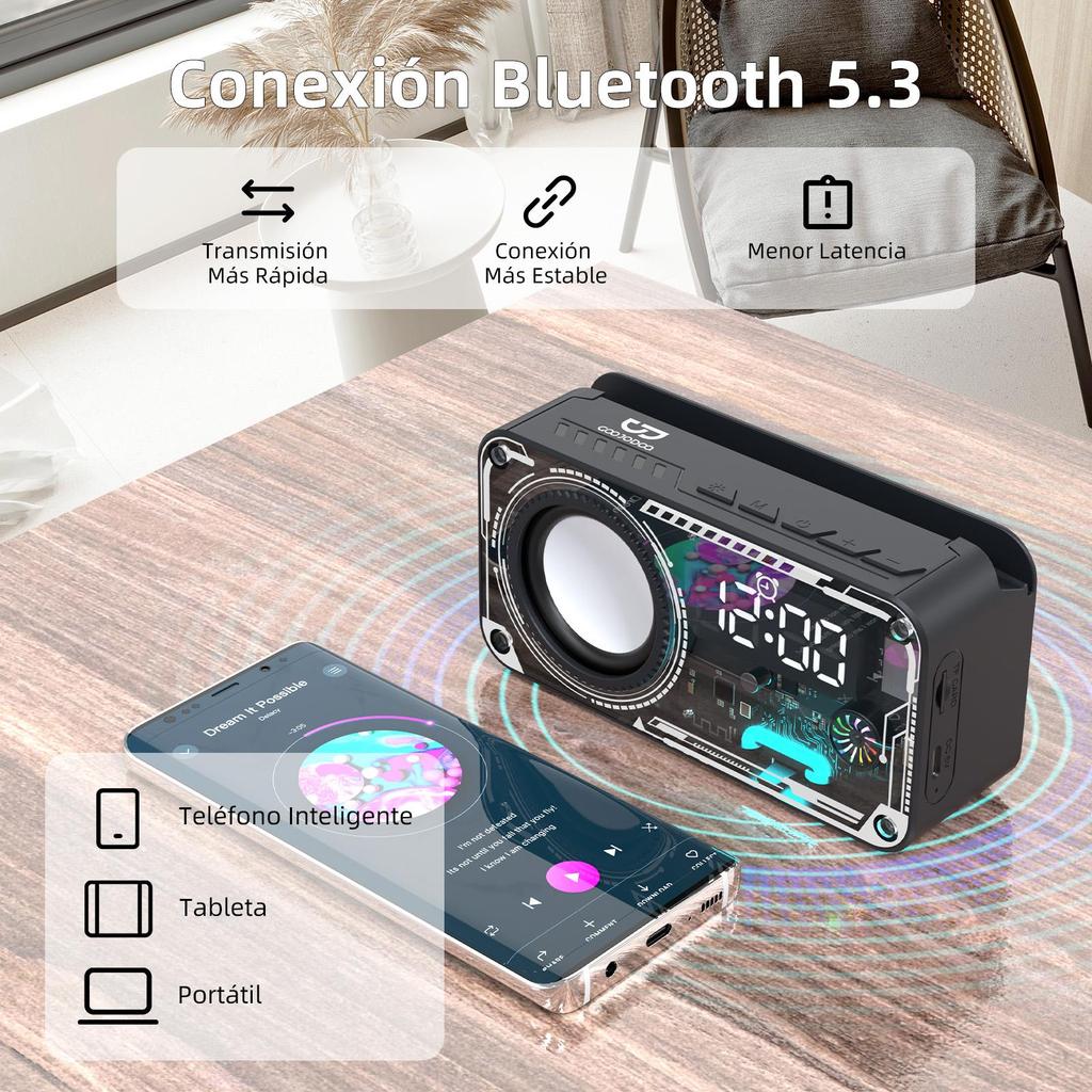 Reloj con altavoz Bluetooth