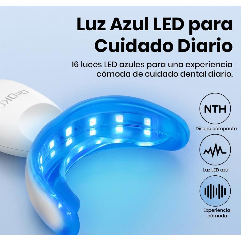 Dispositivo de cuidado dental con luz azul