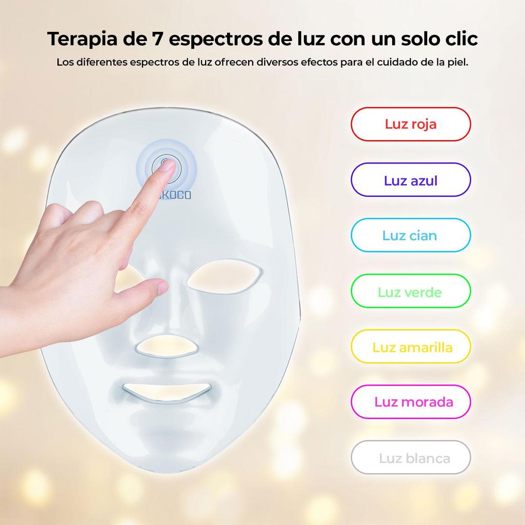 Máscara facial LED