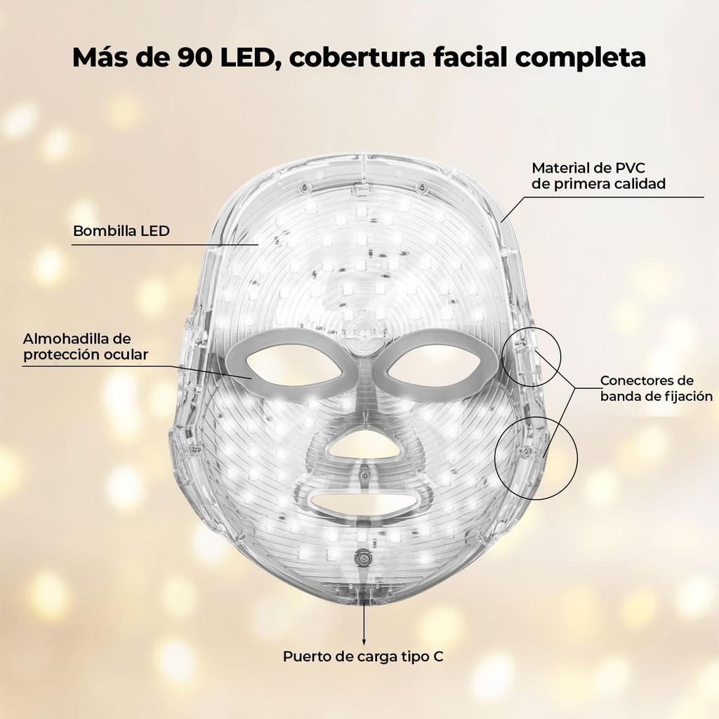 Máscara facial LED