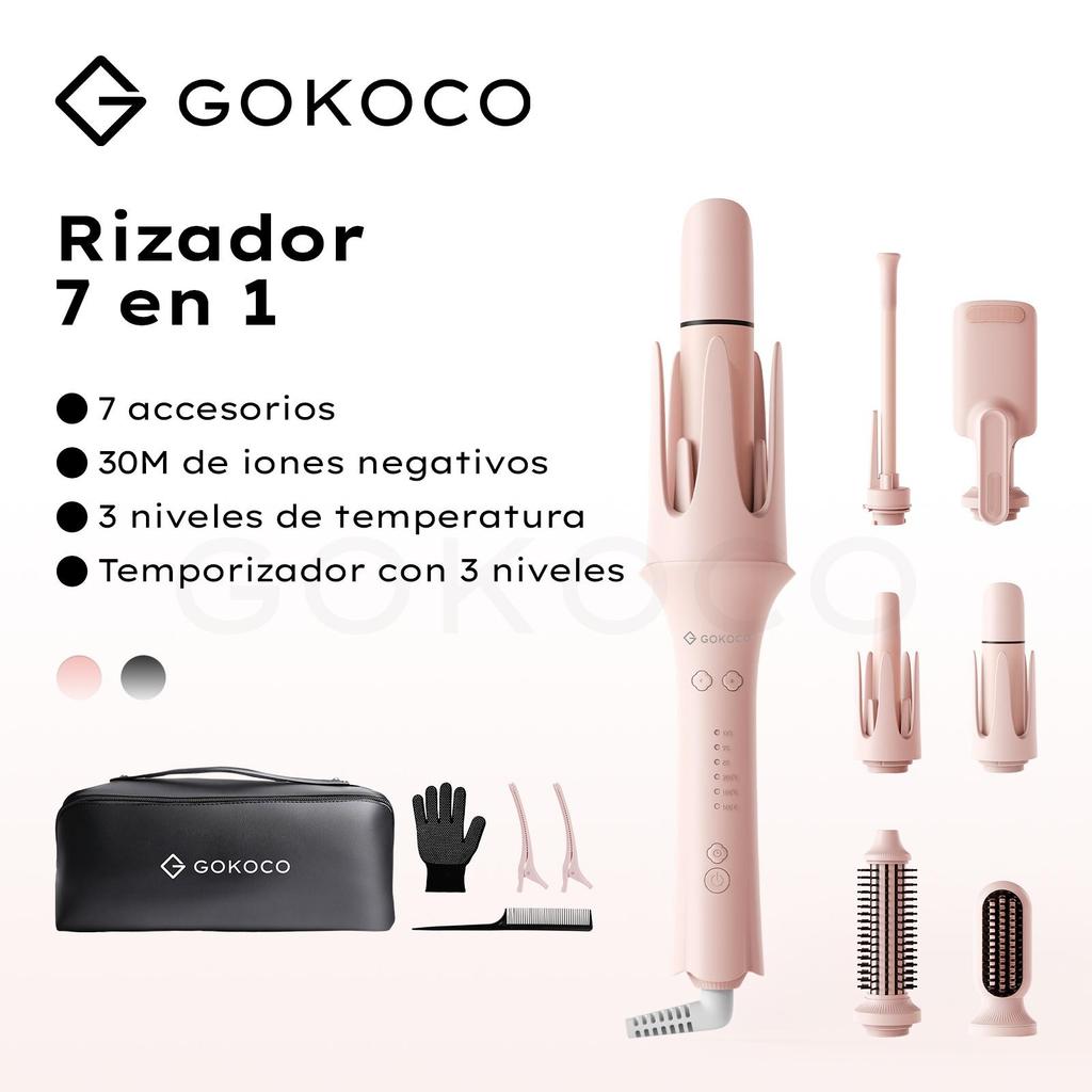 Rizador 7 en 1 automático cepillo alisador