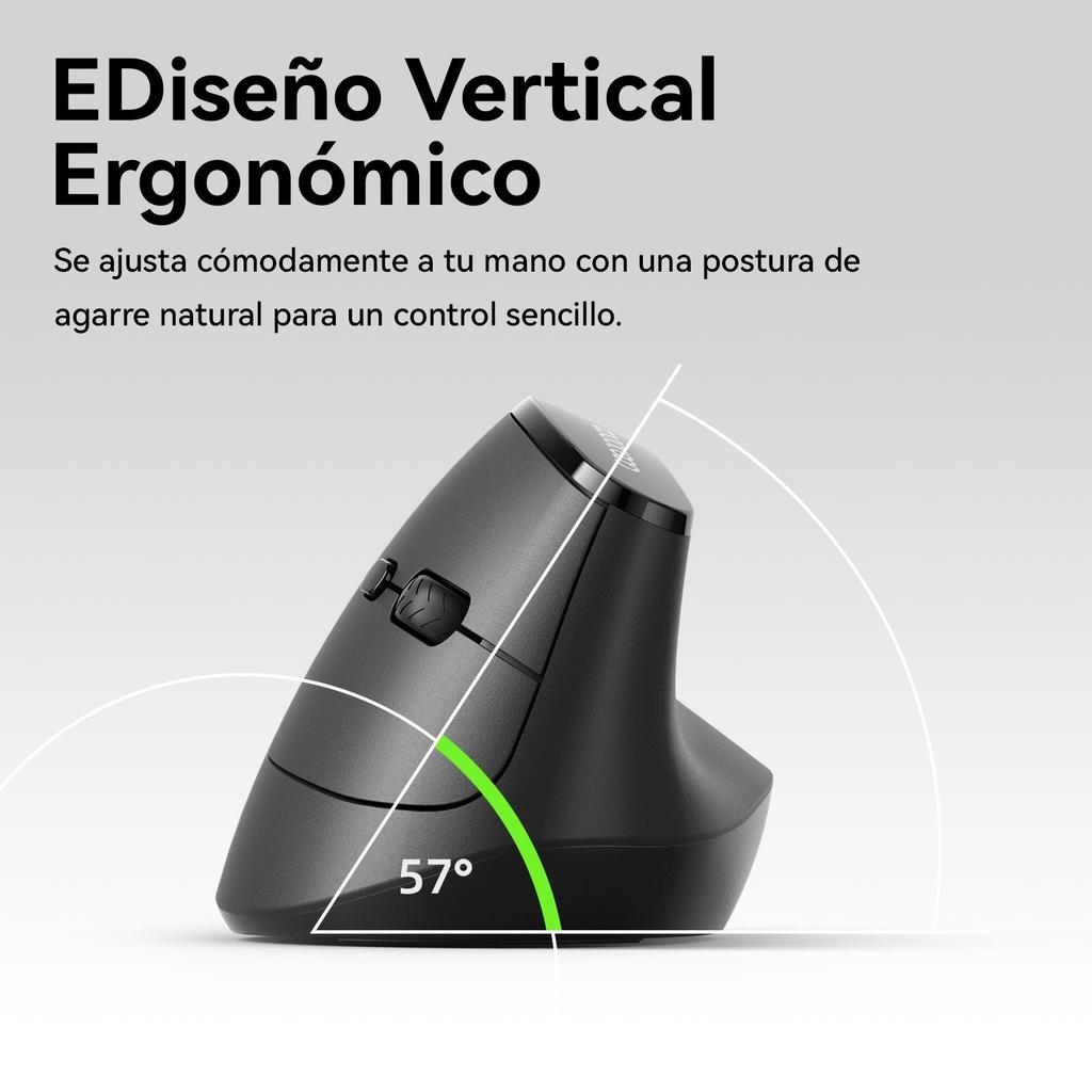 Ratón Vertical Dual Modo 2.4G+Bluetooth
