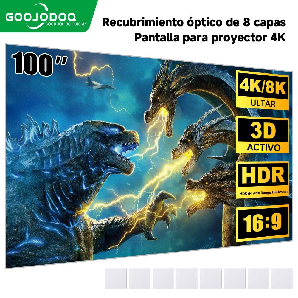 100-inch projector screen with 16:9 aspect ratio