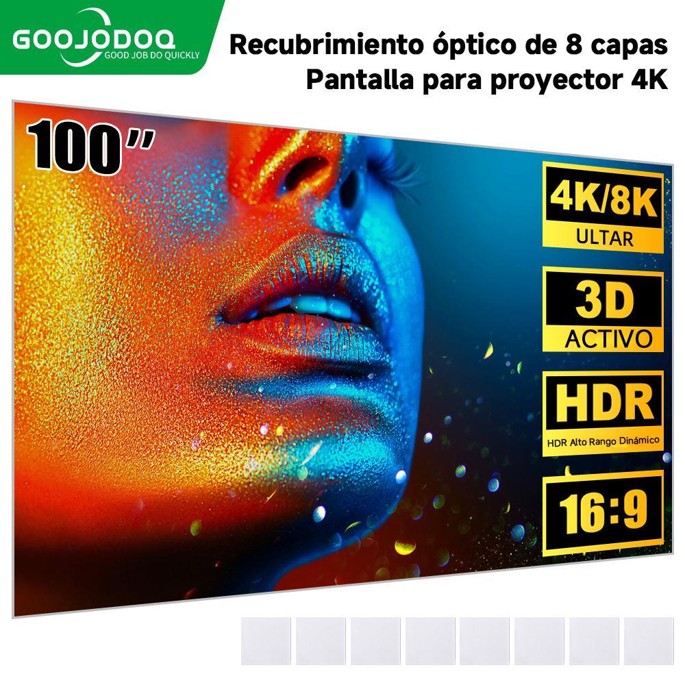 100-inch projector screen with 16:9 aspect ratio