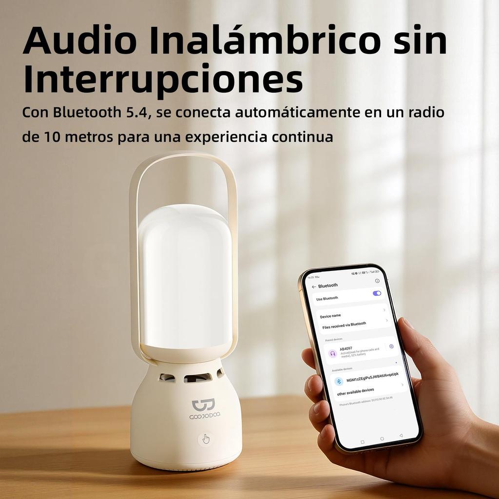 Bocina Bluetooth con Luz Nocturna Vintage