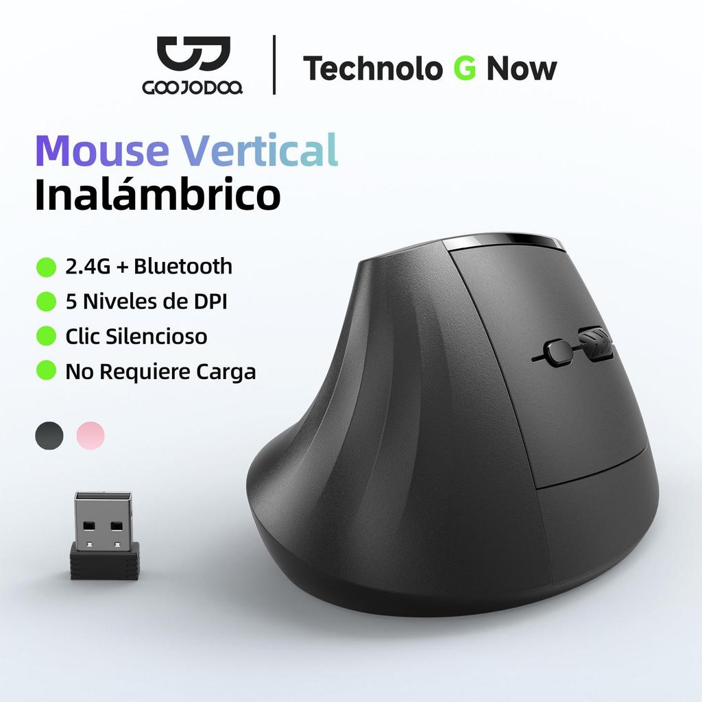 Ratón Vertical Dual Modo 2.4G+Bluetooth