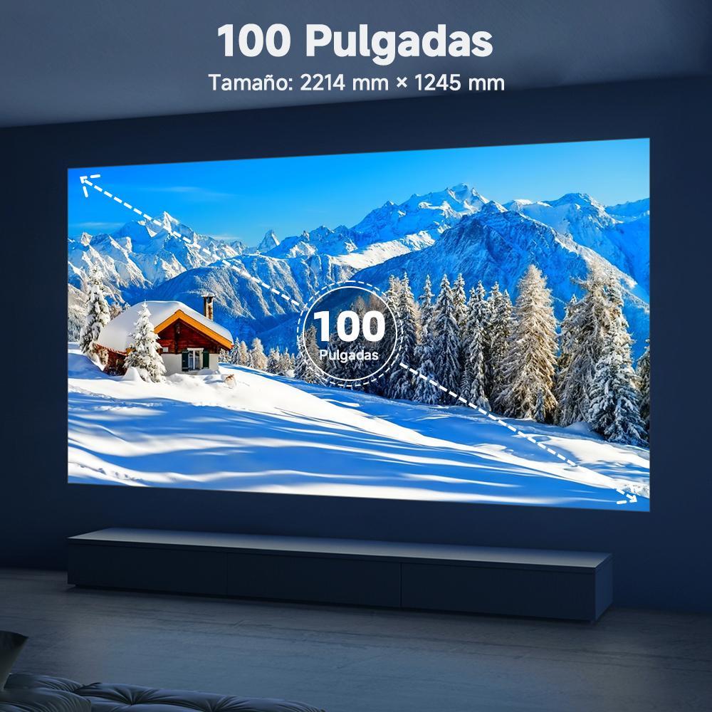 100-inch projector screen with 16:9 aspect ratio