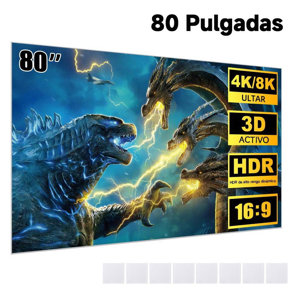 100-inch projector screen with 16:9 aspect ratio
