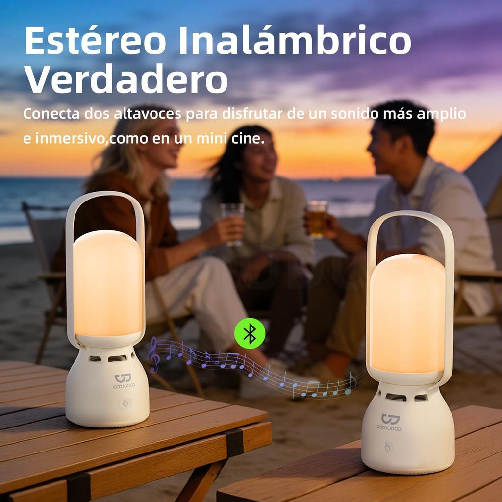 Bocina Bluetooth con Luz Nocturna Vintage