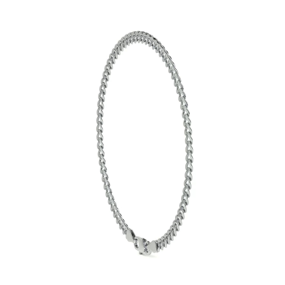 Pulsera De Plata 925 Barbarada 18cm Calibre 3.2mm Italiana