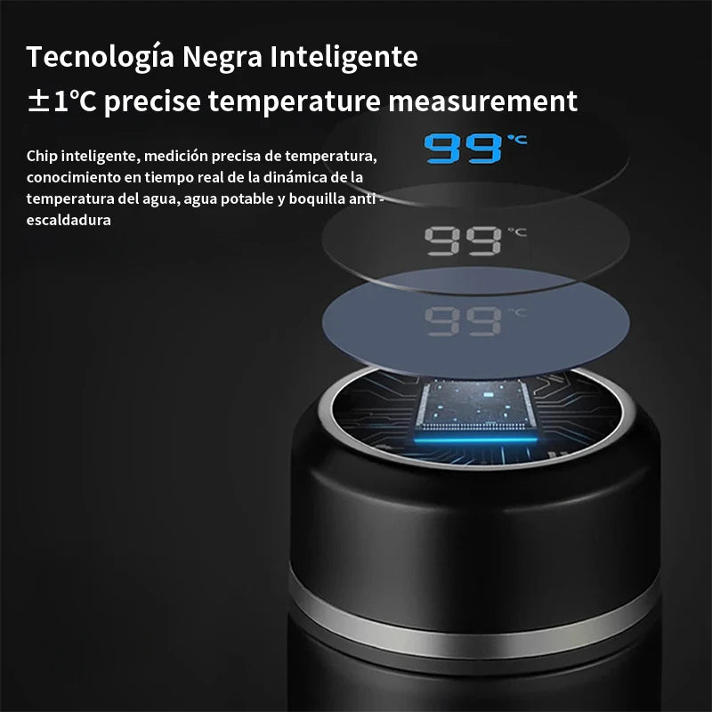 taza térmica inteligente con pantalla de temperatura