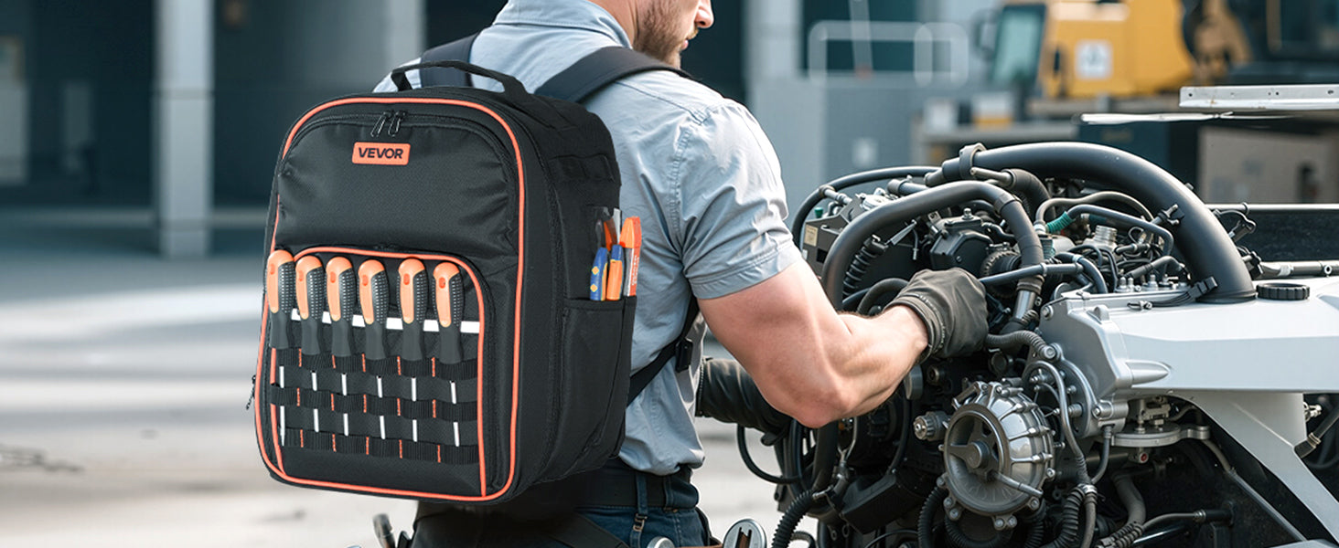 Mochila Portaherramientas con 49 Bolsillos