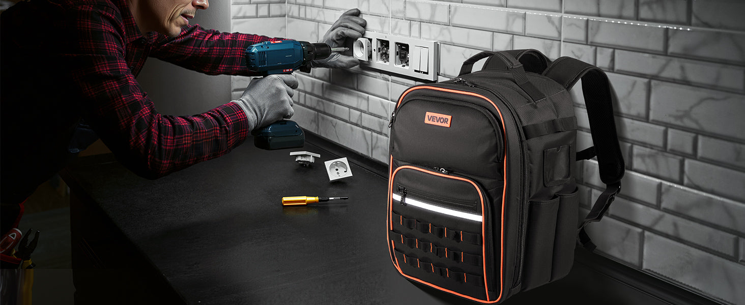 Mochila Portaherramientas con 49 Bolsillos