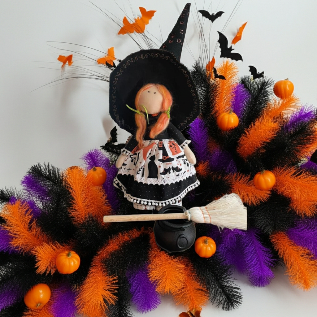 Kit para armar la muñeca de tela Brujita Totumita Todo Incluido