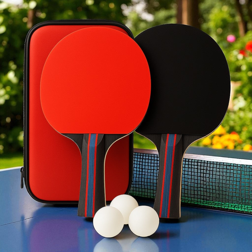 2 Raquetas de Ping Pong con Estuche